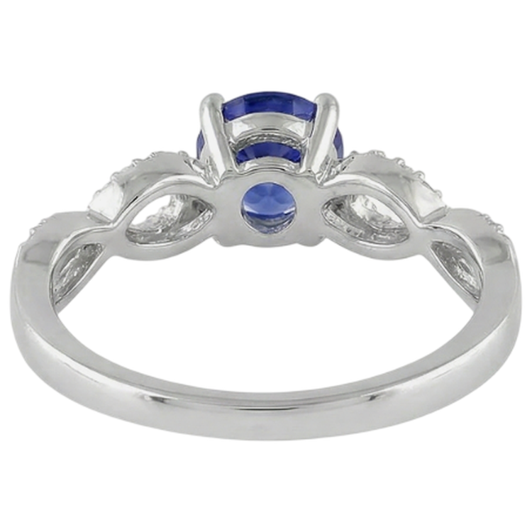 naturel round tanzanite 3.50carats bague sur blanc