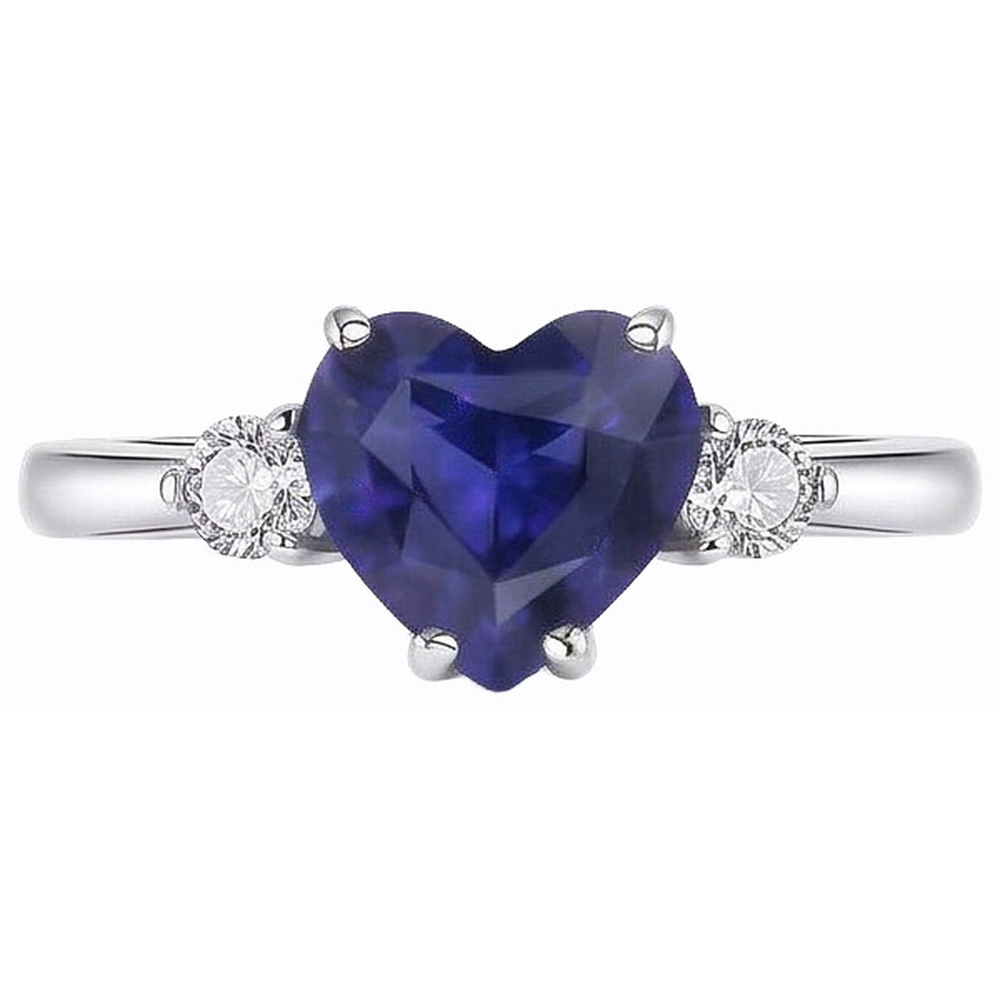 naturel round diamant 2.50carats bague vue de profil