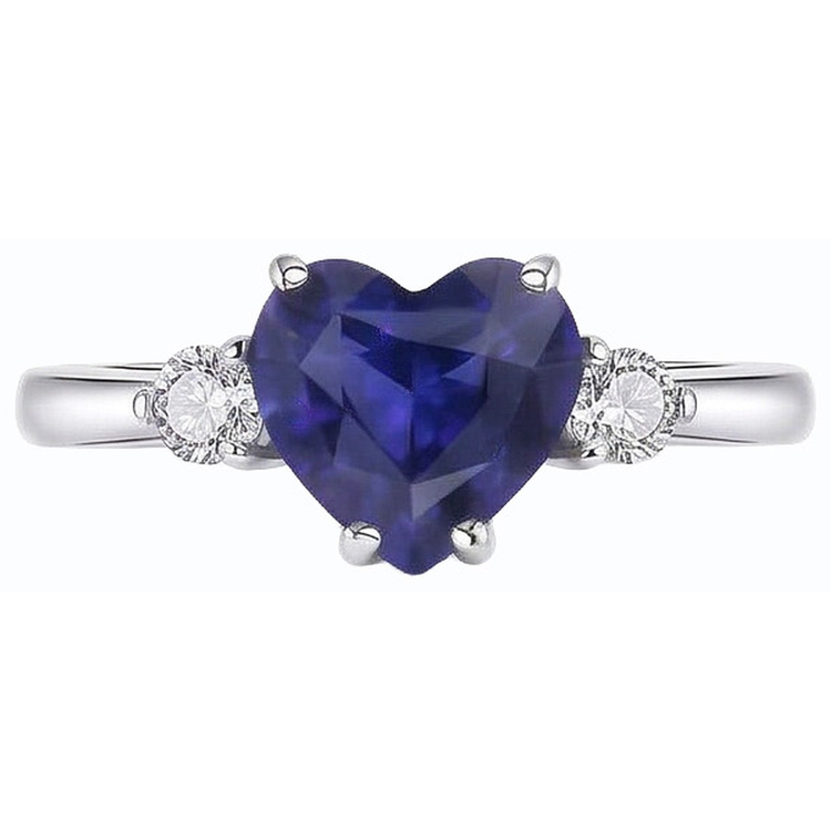 naturel round diamant 2.50carats bague vue de profil