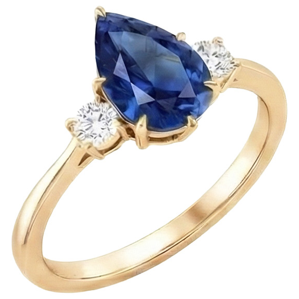 naturel round diamant 6.20carats bague angle de côté