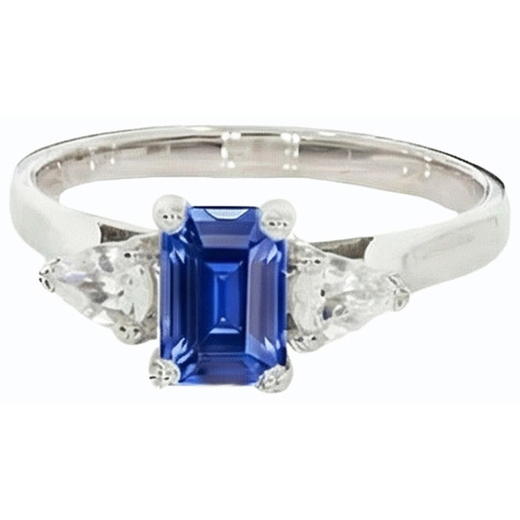 naturel pear diamant 2carats bague vue de profil