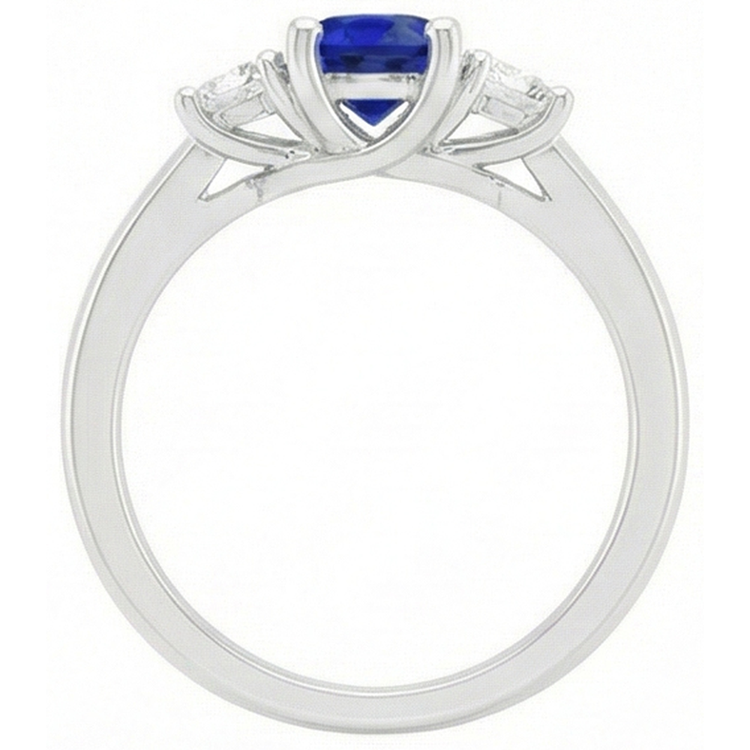 naturel diamant 1.50carats bague sur blanc