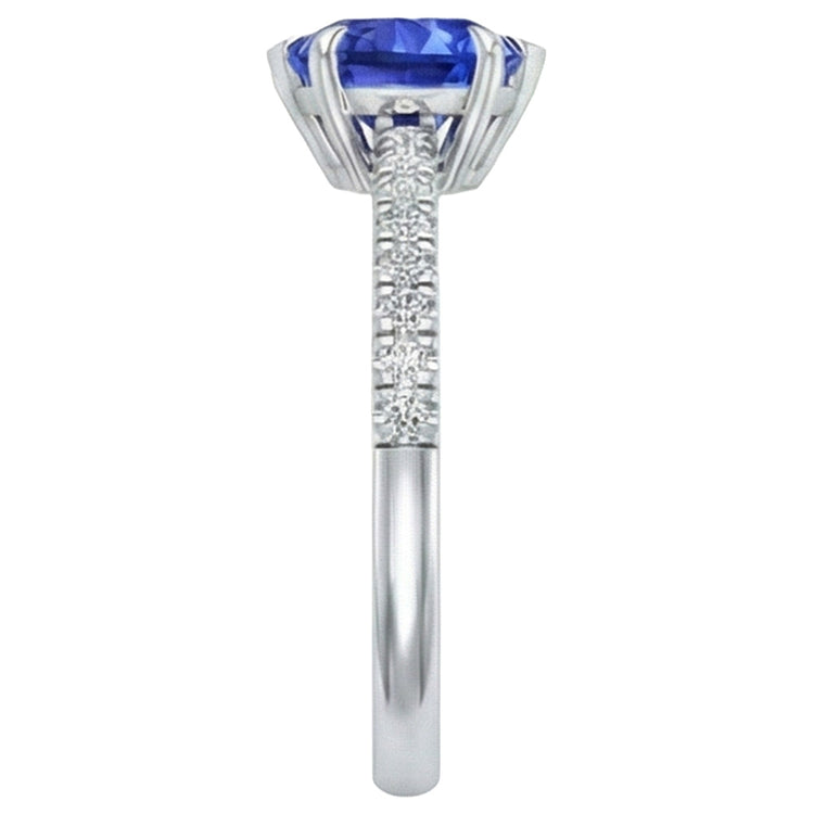 naturel round diamant 2carats bague vue de dessus