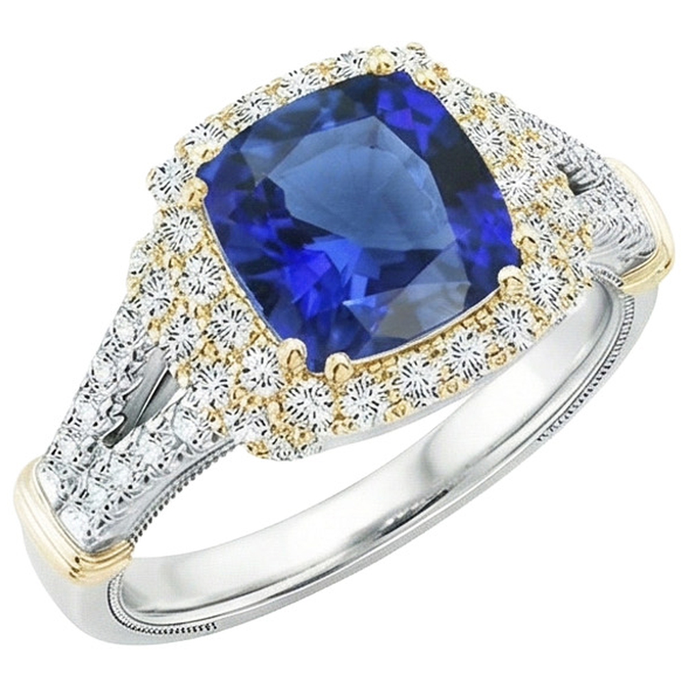 naturel round diamant 3.25carats bague détail rapproché