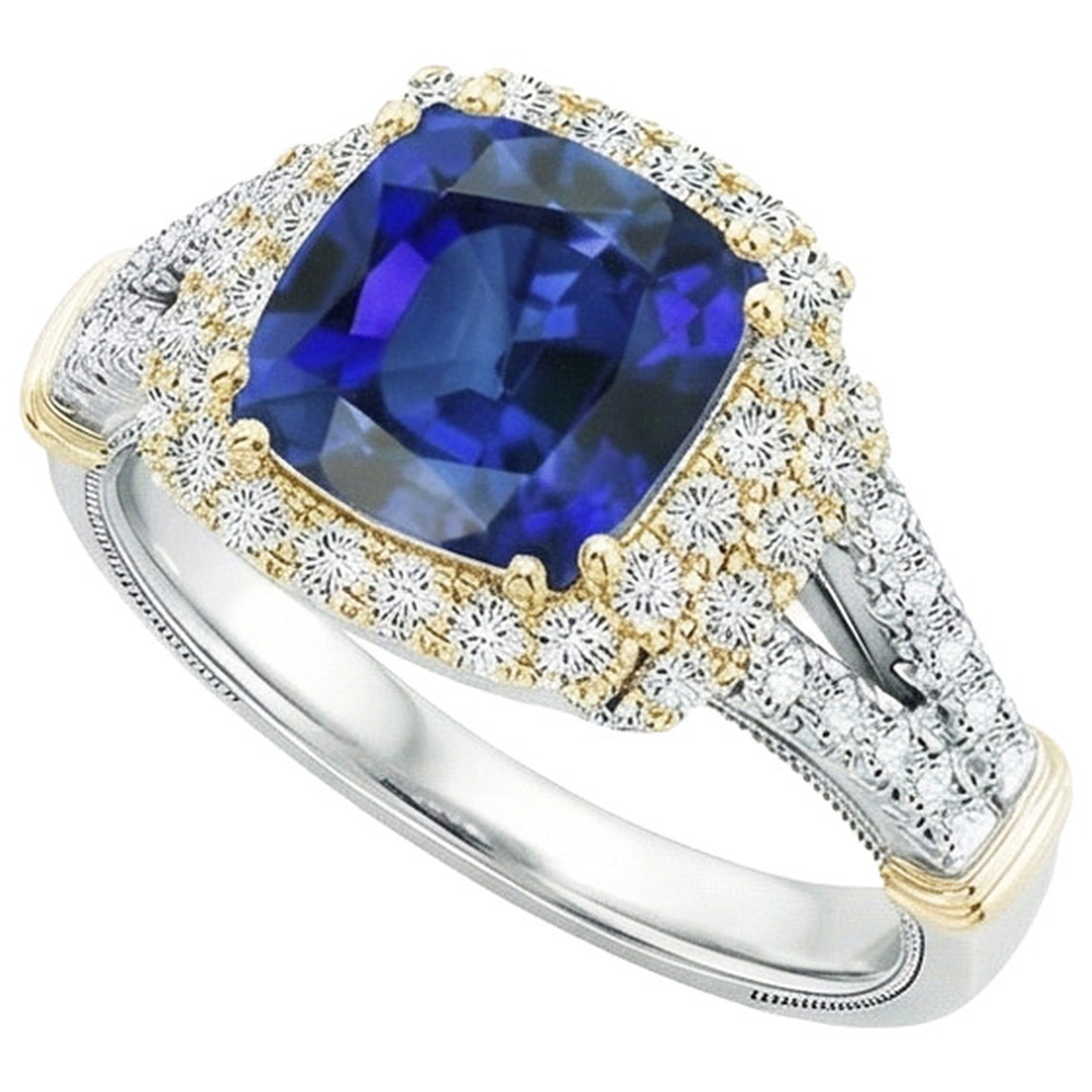naturel round diamant 3.25carats bague vue de dessus