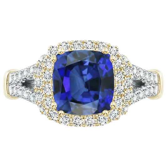 naturel round diamant 3.25carats bague angle de côté