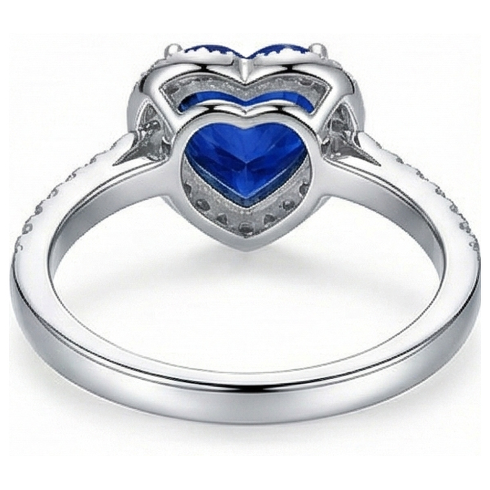 naturel round diamant 4carats bague sur blanc