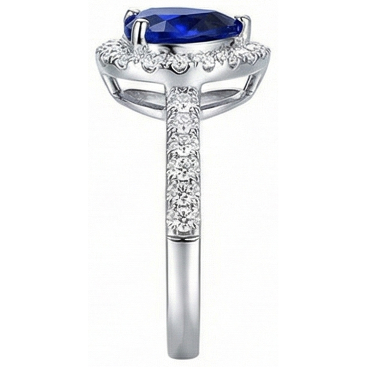 naturel round diamant 4carats bague vue de dessus