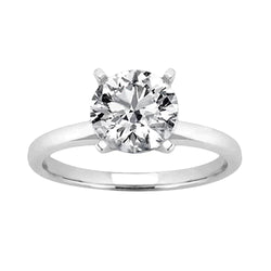 Bague Femme Diamant Naturel Rond 3 Carats