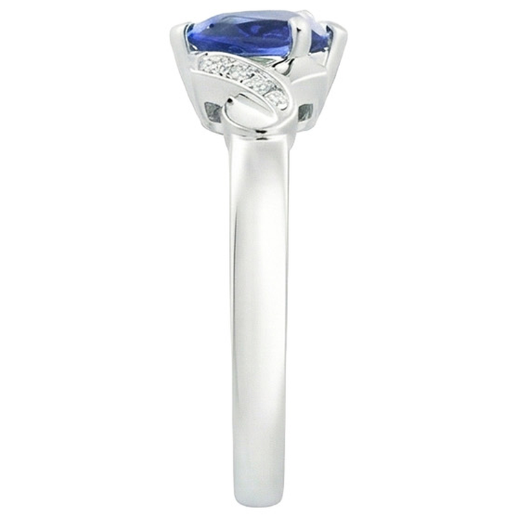 Bague Femme Diamant Naturels Extraits des Mines ( et non cultivés en laboratoire ) Coeur Bleu Saphir Or Bijoux Amour 3.25 Carats
