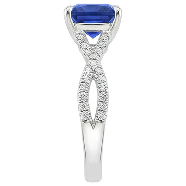 naturel round diamant 3.25carats bague vue de profil