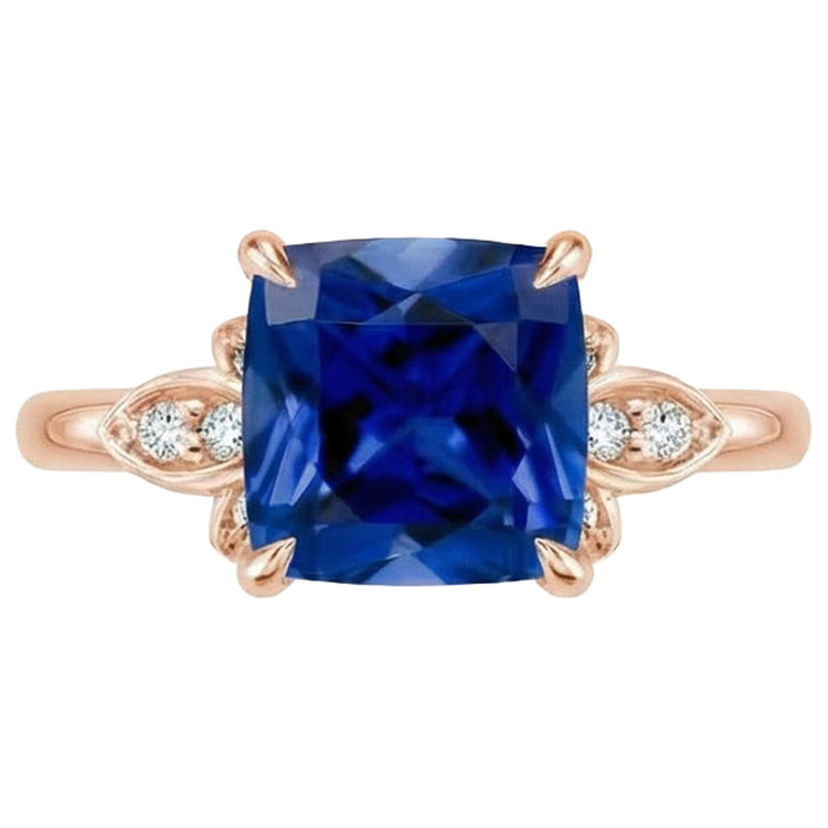 naturel round diamant 2.50carats bague vue de profil