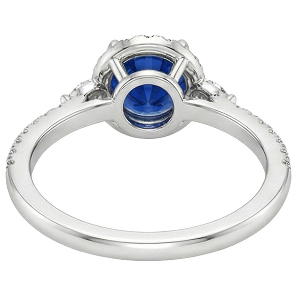 naturel round diamant 3carats bague sur blanc