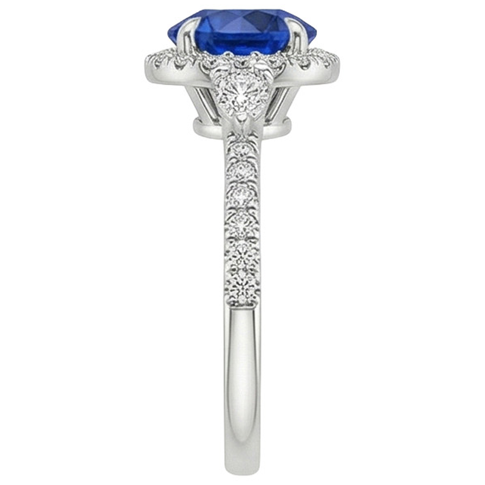 naturel round diamant 3carats bague vue de profil