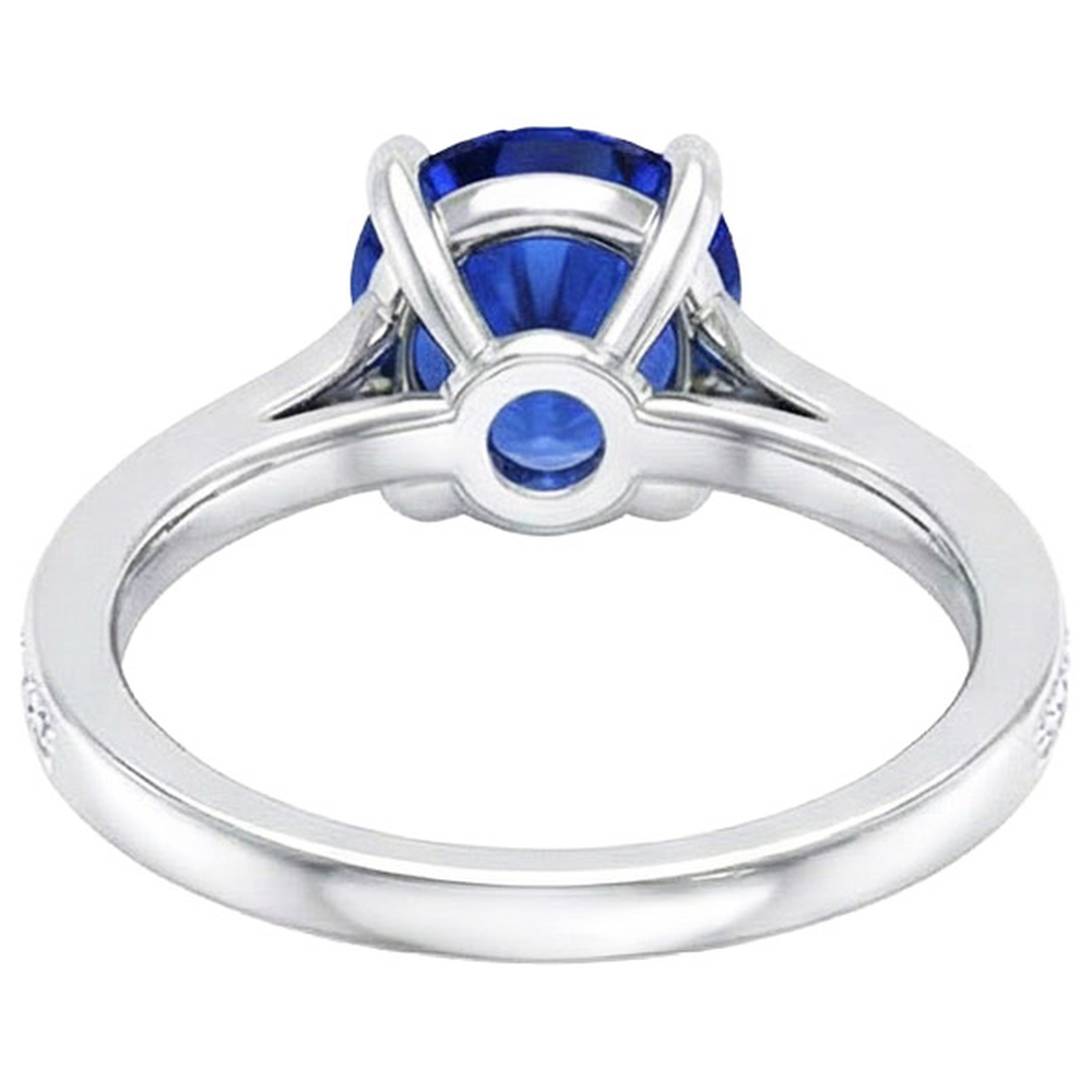 naturel pear diamant 4.50carats bague angle de côté