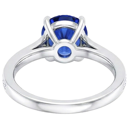 naturel pear diamant 4.50carats bague angle de côté