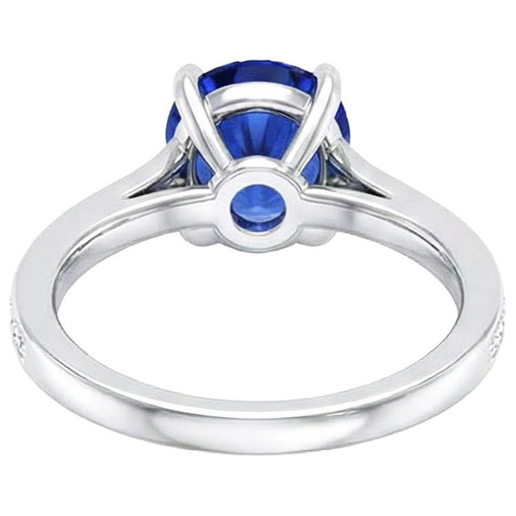 naturel pear diamant 4.50carats bague angle de côté