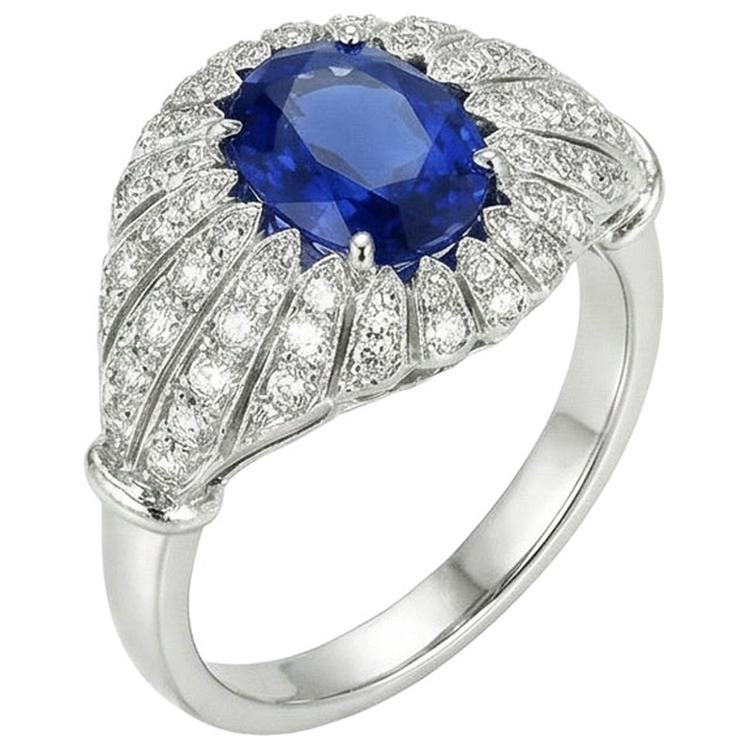 naturel round diamant 8.75carats bague angle de côté