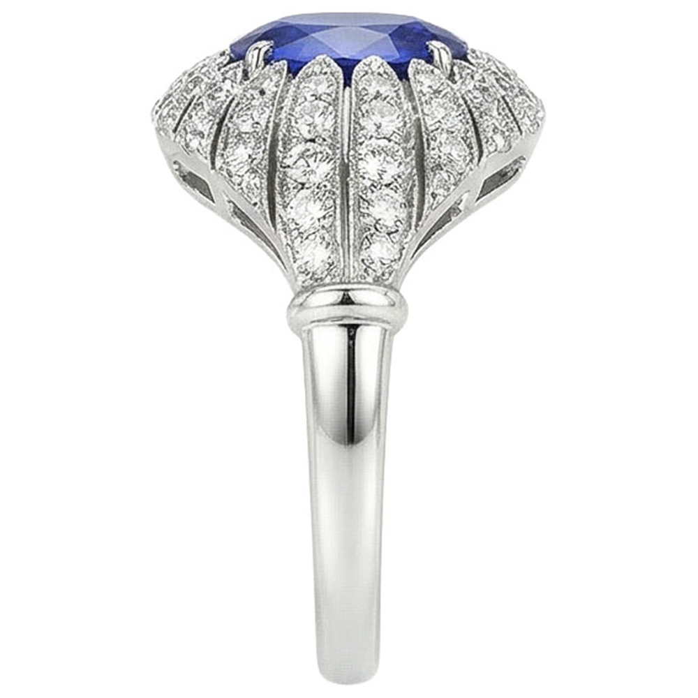 naturel round diamant 8.75carats bague vue de dessus