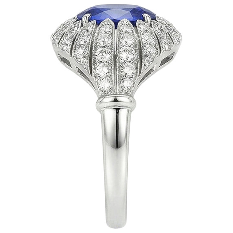 naturel round diamant 8.75carats bague vue de dessus