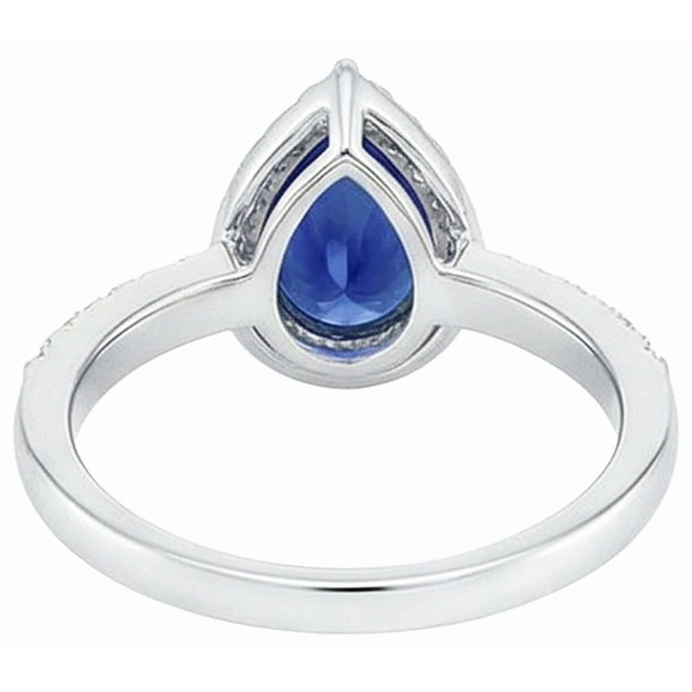 naturel pear diamant 4carats bague angle de côté