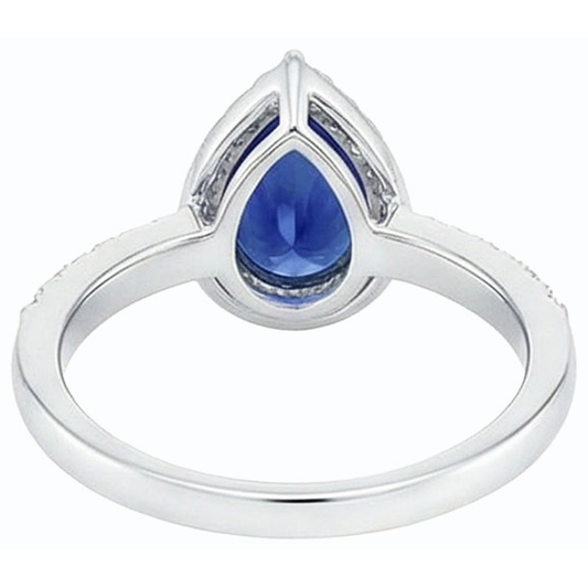 naturel pear diamant 4carats bague angle de côté