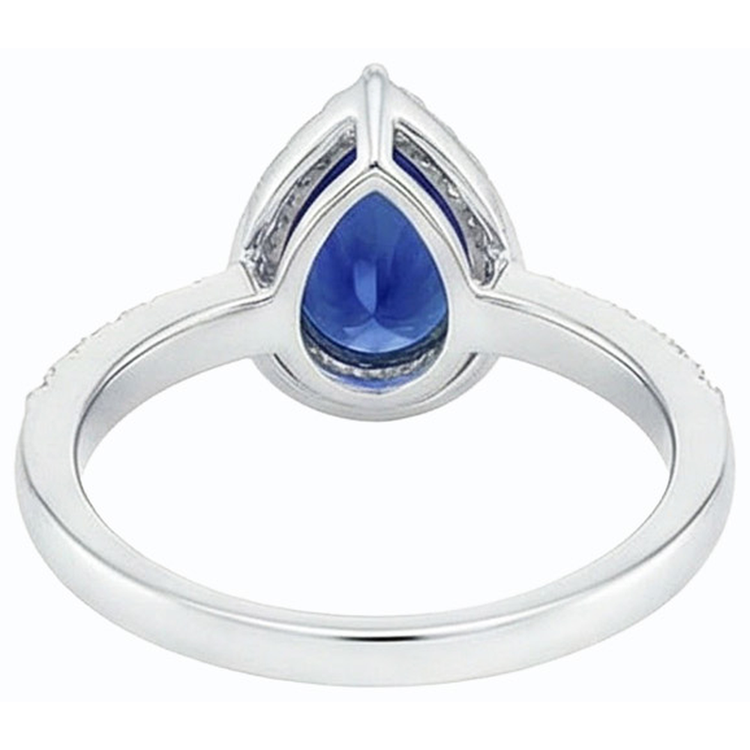 naturel pear diamant 4carats bague angle de côté
