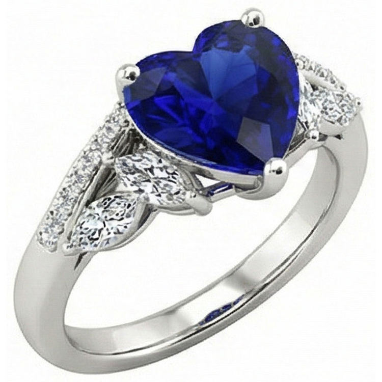 naturel marquise diamant 4carats bague vue de face