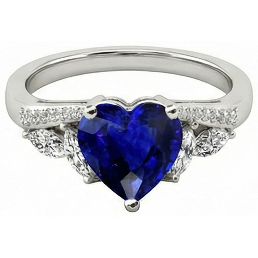 naturel marquise diamant 4carats bague vue de dessus