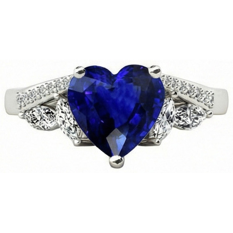 naturel marquise diamant 4carats bague angle de côté