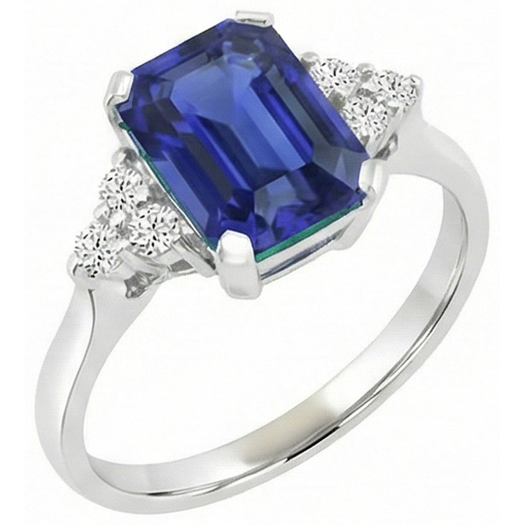naturel diamant 3carats bague vue de face
