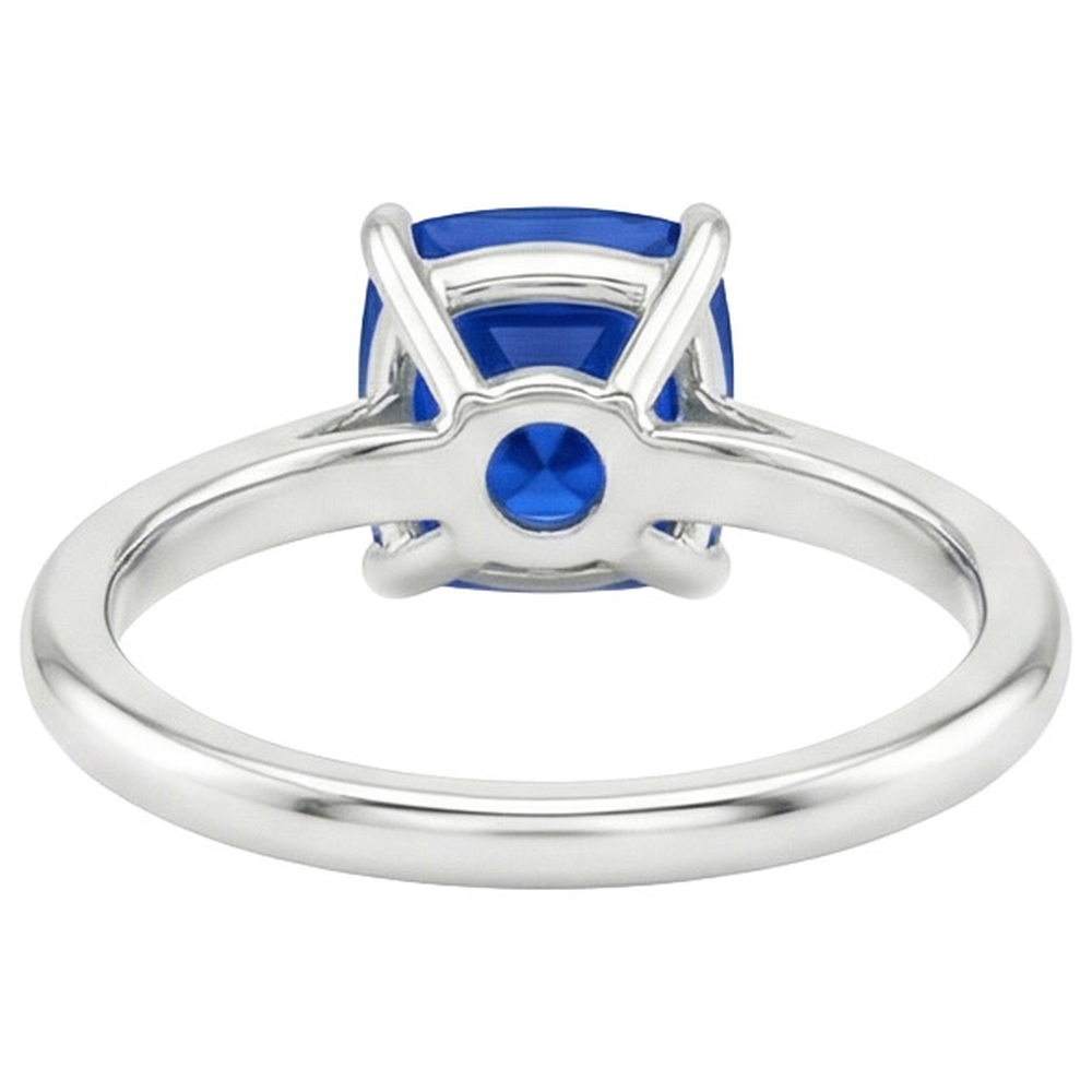 naturel cushion diamant 2.25carats bague détail rapproché