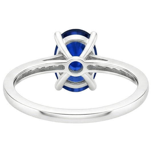 Bague Femme Pierres Précieuses Taille Ovale Avec Accents De Diamants Naturels Extraits des Mines ( et non cultivés en laboratoire ) 5 Carats