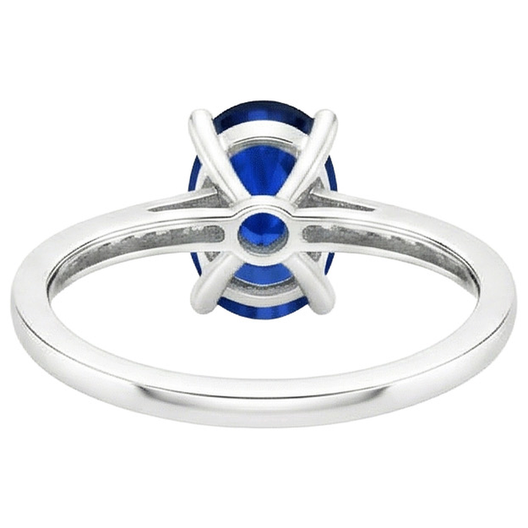 Bague Femme Pierres Précieuses Taille Ovale Avec Accents De Diamants Naturels Extraits des Mines ( et non cultivés en laboratoire ) 5 Carats