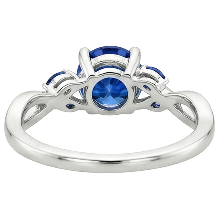 Bague Femme Ronde & Marquise Ceylan Saphir Pierres Précieuses 2.50 Carats