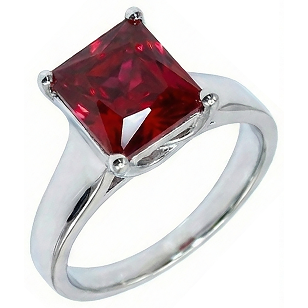 naturel rubis 2.25carats bague angle de côté