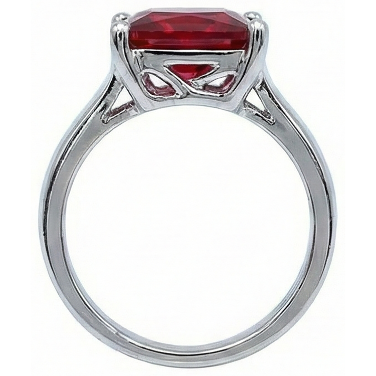naturel rubis 2.25carats bague vue de dessus
