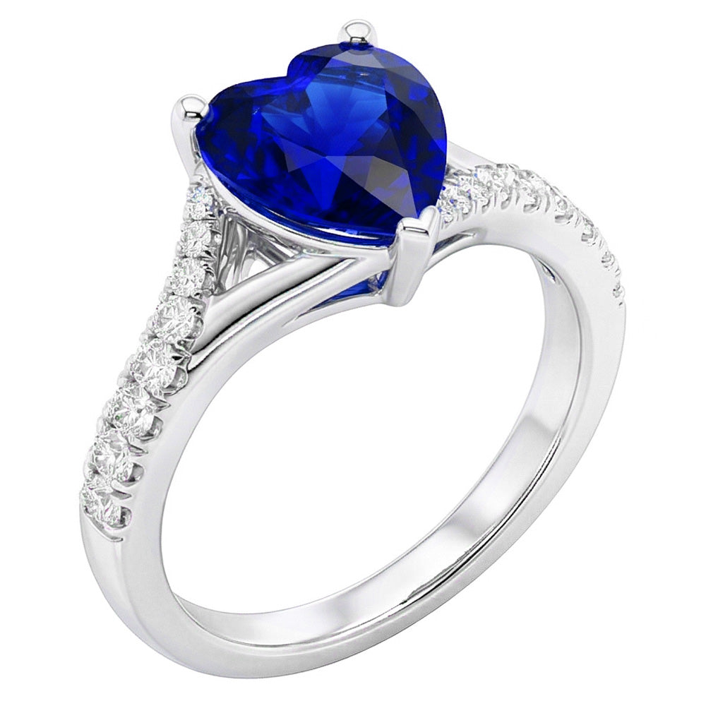 naturel round diamant 3.50carats bague vue de face