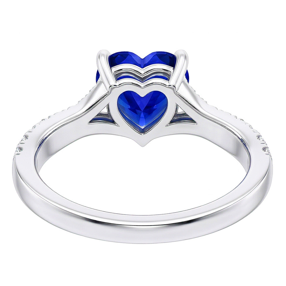 naturel round diamant 3.50carats bague vue de profil