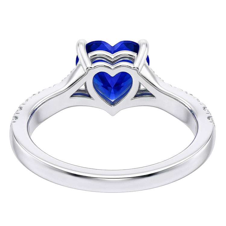 naturel round diamant 3.50carats bague vue de profil