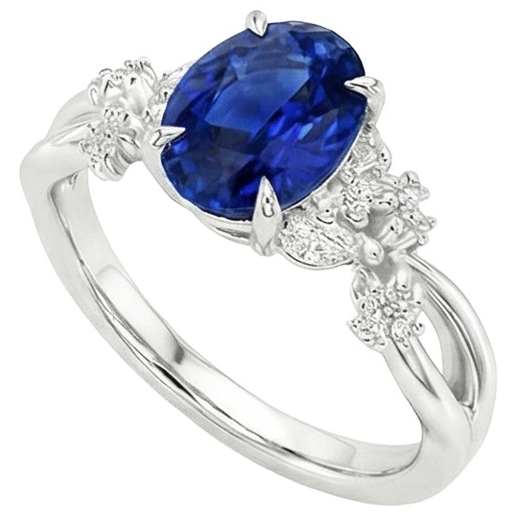 naturel marquise diamant 3.50carats bague angle de côté