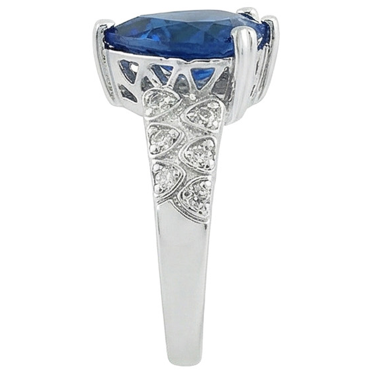Bague Femme Saphir Coeur 6 Carats