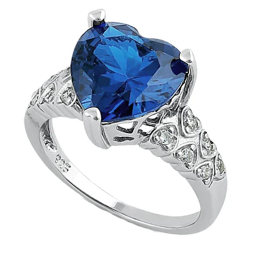 Bague Femme Saphir Coeur 6 Carats