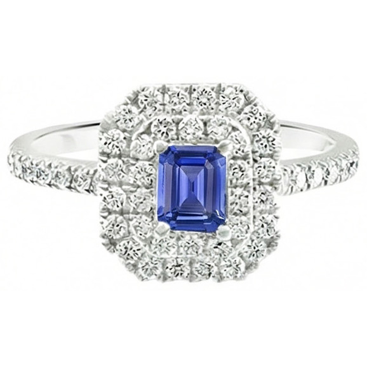 naturel diamant 3carats bague sur blanc