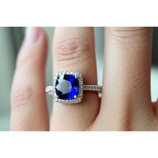 naturel cushion diamant 1.25carats bague avec accents diamants