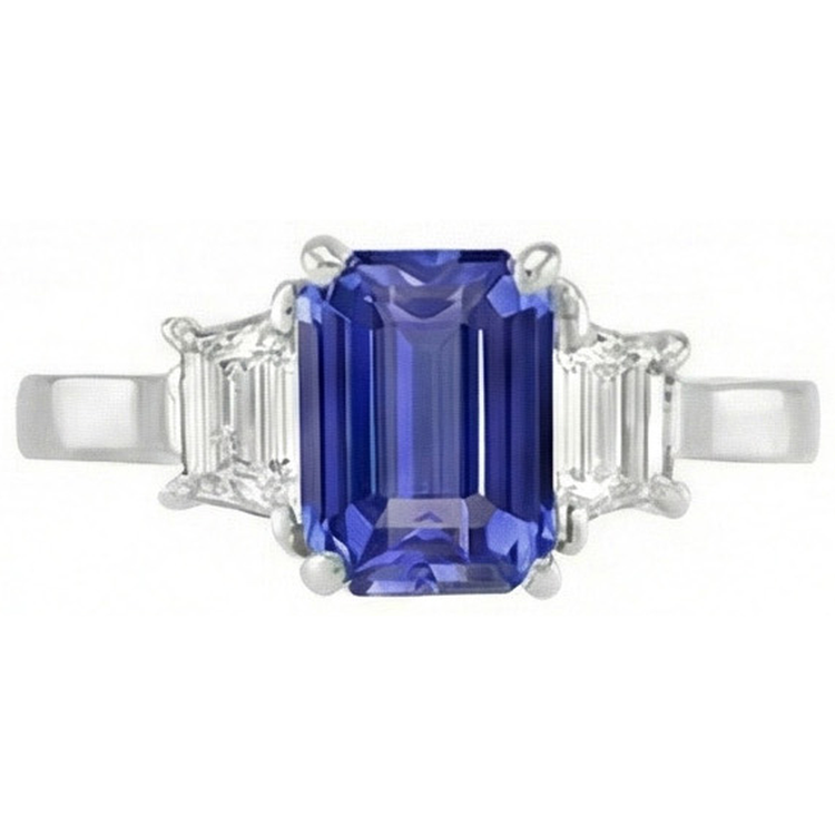 naturel diamant 2.50carats bague angle de côté