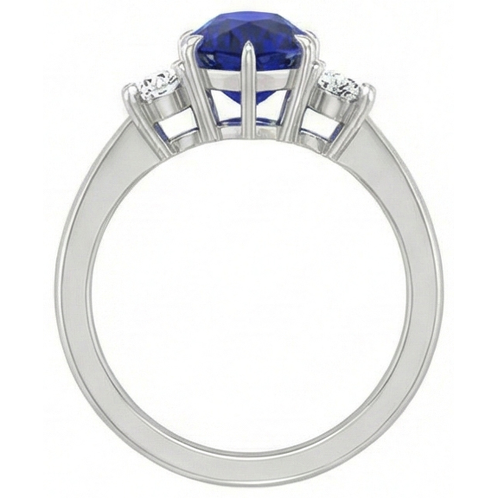 naturel pear diamant 4carats bague détail rapproché