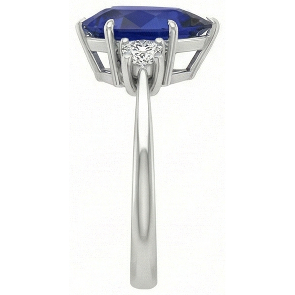 naturel pear diamant 4carats bague sur blanc