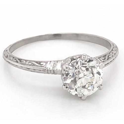 Bague Filigrane Solitaire Réel Diamant 1 Carat Femme Bijoux