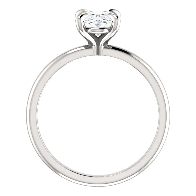 Bague Fine En Réel Diamant Ovale De 2,5 Carats